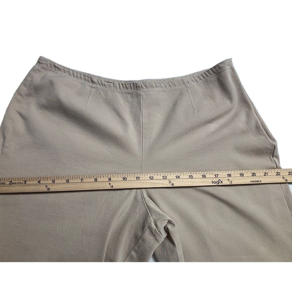 Chicos Pants 3 ( XL 16) Tan Beige Ankle Slim Leg Pull On Zipper Side Casual - Picture 8 of 9